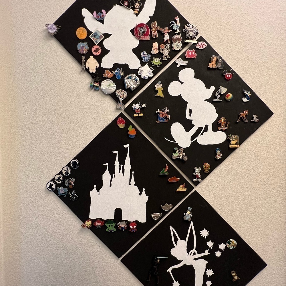 DISNEY Custom Silhouette Cork Pin Boards 12" x 12" - Picture 6 of 6